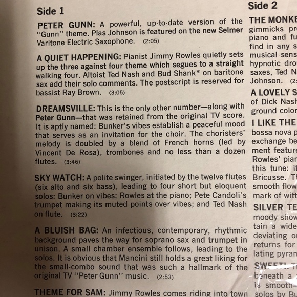 Henry Mancini Gunn Number One Vinyl LP Album, Like New Condition, Soundtrack RCA - Picture 8 of 12